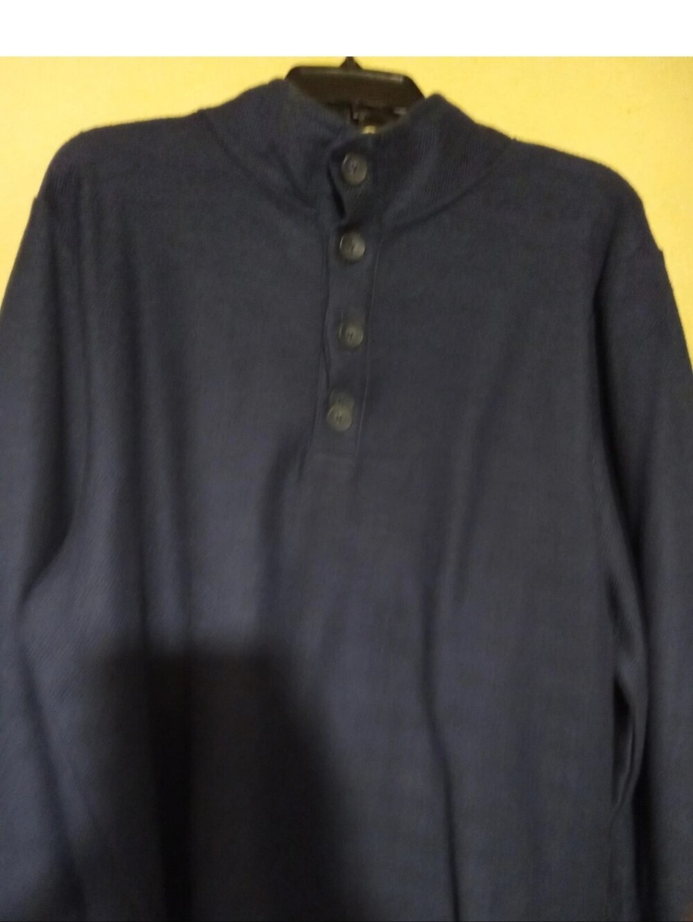 Men's  Falls Creek Navy Button-Neck Sweater